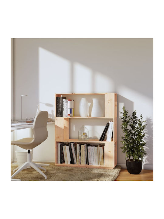 Bookcase Beige 80x25x101cm