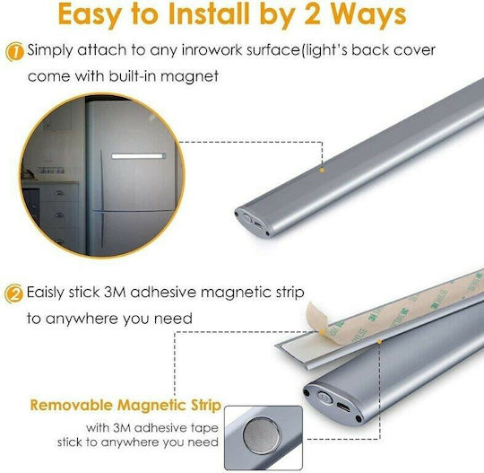 Electra Rechargeable LED Emergency Light Linear with Battery Powered and Motion Sensor 1pcs