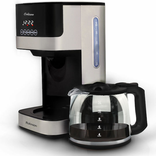 Rohnson Programmable Filter Coffee Machine 900W Black
