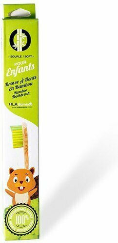 OLABamboo Kids Toothbrush Kinderzahnbürste Grün