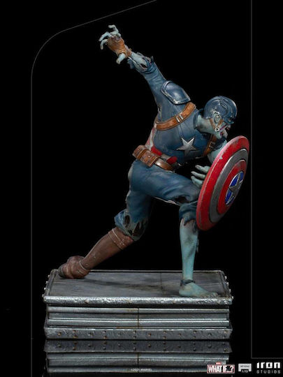 Iron Studios Marvel Captain America Zombie Ce-Ar Fi Dacă...? Figurină Înălțime 22cm Scară 1:10