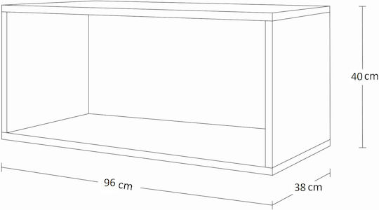 Unitate TV pentru sufragerie Felix Alb L94xA38xÎ40buc