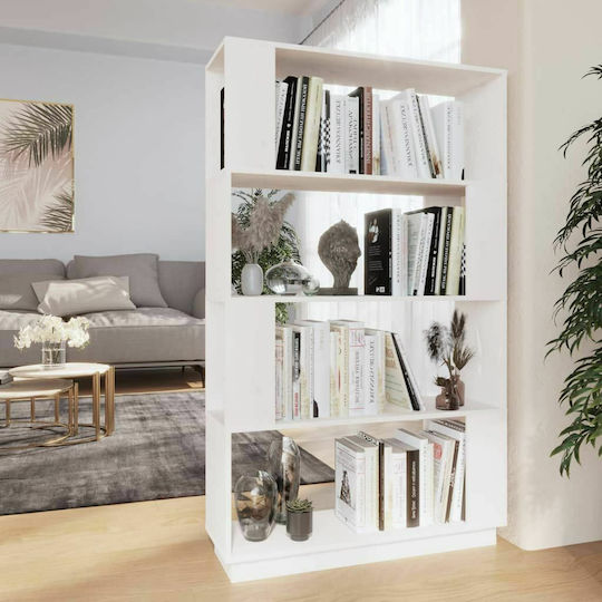 Bibliothek Weiß 80x25x132cm