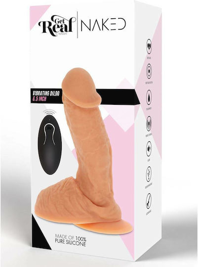 ToyJoy Get Real Naked Silicone Vibrating Dildo Реалистичен Вибратор с Дистанционно Управление 17см Плът