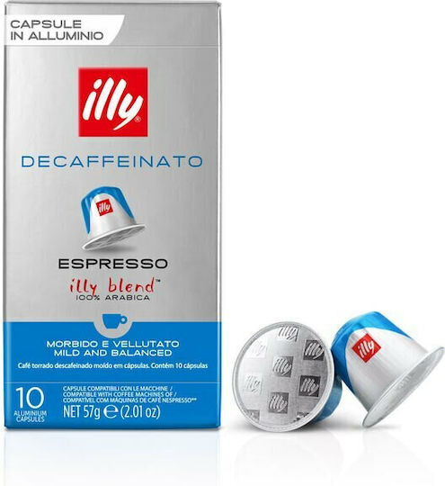 Illy Κάψουλες Espresso Decaffeinato Decaffeine Συμβατές με Μηχανή Nespresso 100caps