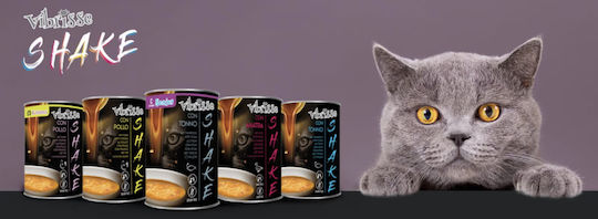 Croci Vibrisse Shake Senior Wet Food for Senior Cats in Cans with Tuna Grain-Free 6x135gr