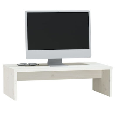 vidaXL Stand Desk Mounted Monitor White (813925)