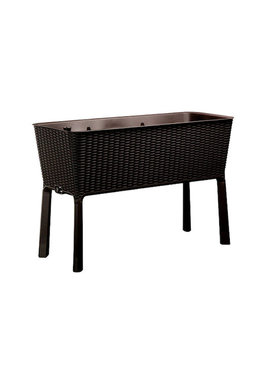 Keter Blumenkasten Kunststoff Braun 114x50x76cm.