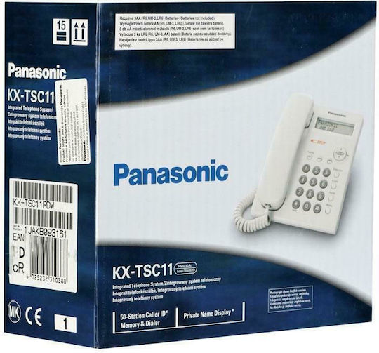 Panasonic KX-TSC11 Жично Телефон За Офиса Бял KX-TSC11