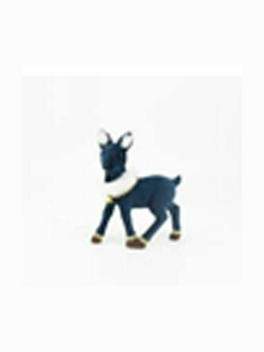 Iliadis Weihnachtliche Plüsch Figur Hirsche Blau Höhe 22cm mit Pelz
