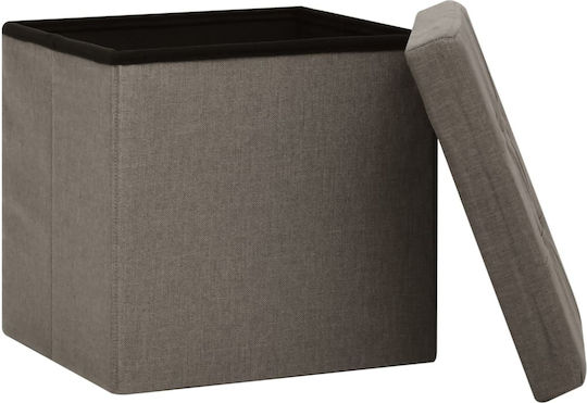 Табуретка Дневна стая с Място за съхранение Текстил Taupe 2бр 38x38x38бр