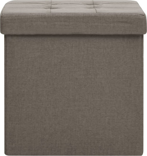 Табуретка Дневна стая с Място за съхранение Текстил Taupe 2бр 38x38x38бр
