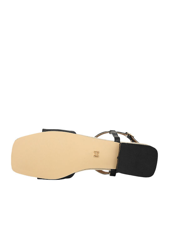 Din piele Sandale Negre