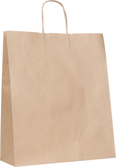 Paper Packaging Bags Kraft with Handle Beige 31x22x10cm 250pcs