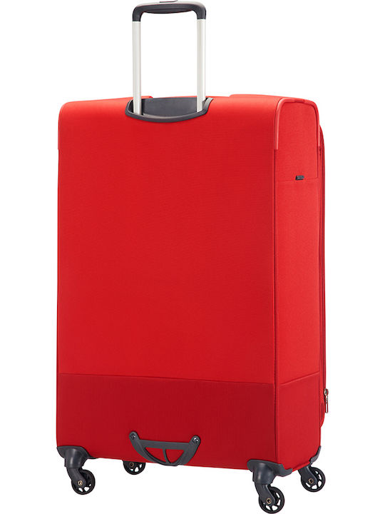 Samsonite Base Boost Spinner 78/29 Large Red Fabric Suitcase With 4 Wheels Height 78cm