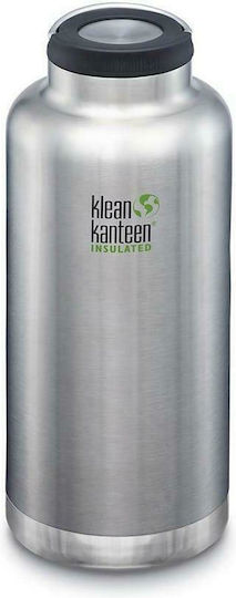 Klean Kanteen TKWide Ποτήρι Θερμός Ανοξείδωτο BPA Free 1.9lt Ασημί