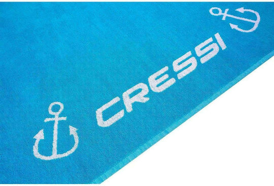 CressiSub Cotton Frame Strandtuch Baumwolle Blau 180x90cm.