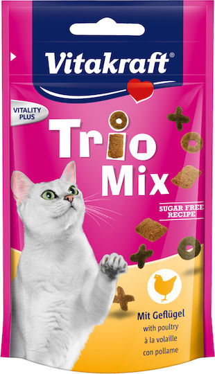Vitakraft Trio Mix Crochete cu Pui Gustări cu Pui pentru Pisici Adulte 60gr