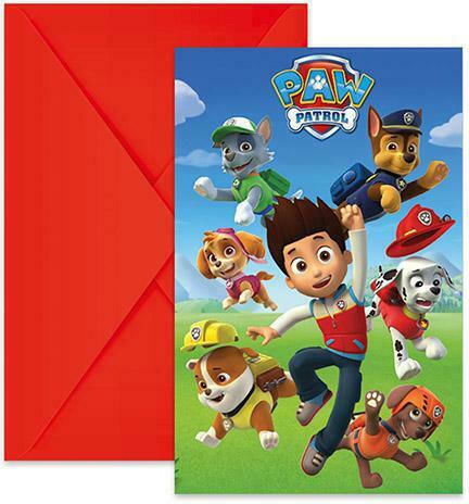 Procos Invitations Paw Patrol 14847 6pcs 89441Party Invitations Paw Patrol 6pcs