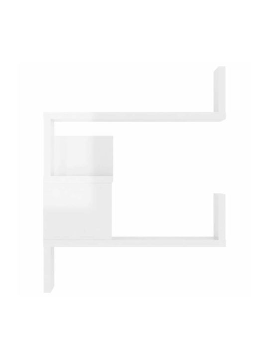 Eckregale Wand White Glossy 2Stück 40x40x50cm