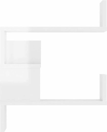 Eckregale Wand White Glossy 2Stück 40x40x50cm