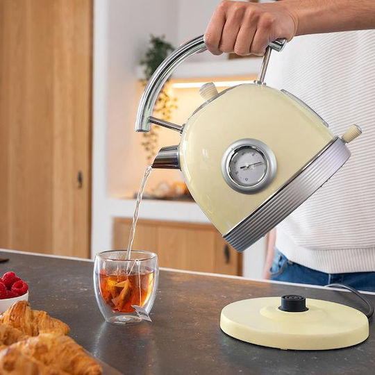 Cecotec Thermosense 420 Vintage Електрически Кана 1.8л 2200W Светложълт