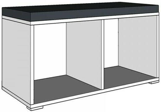 Beny Kom 760 Wooden Shoe Organizer Grey Oak-White lacquer 79x35x45cm