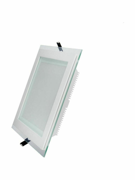 Vito Lena-SG Τετράγωνο Χωνευτό LED Panel 16W με Θερμό Λευκό Φως 3000K 20x20εκ.