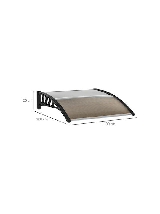 Outsunny Polycarbonat Dach Kapuzinerdach P100xB100cm