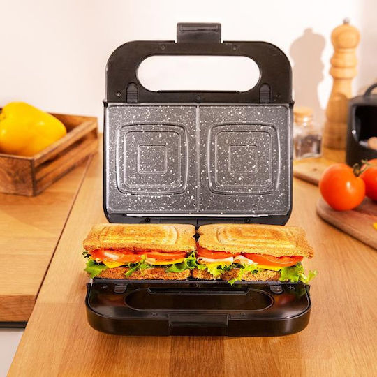 Cecotec Rock'nToast Τοστιέρα Γκριλιέρα με Αποσπώμενες Πλάκες 1000W Inox