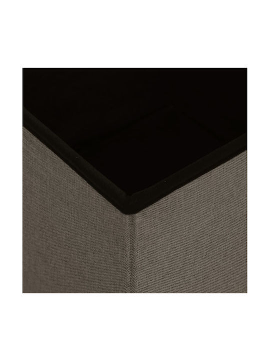 Hocker Für das Wohnzimmer Klappbar Mit Stauraum Gepolstert mit Stoff Coffee 38x38x38cm