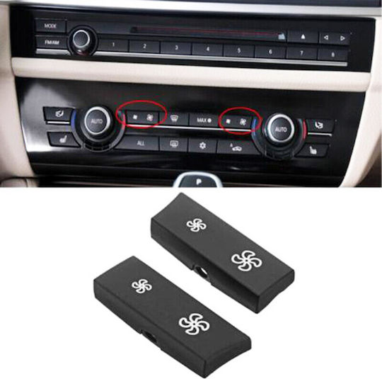 Carner Switch Button Автомобилен превключвател за климатик 2τμχ за BMW Ред 5 Черен
