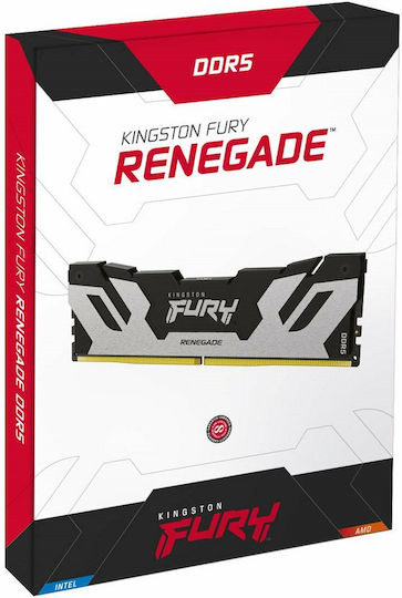 Kingston Fury Renegade Silver DDR5 32GB RAM με 2x16GB Modules και Ταχύτητα 6400 για Desktop