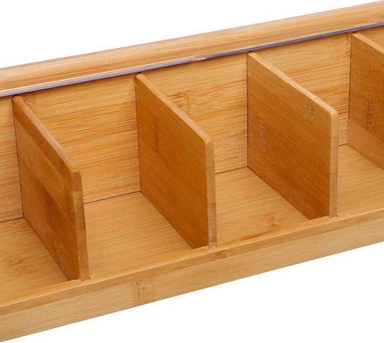 5Five Cuisine Tea Box with Wooden Beige Lid 36x11x9.5cm 1 Piece