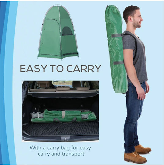 Outsunny Σκηνή Camping Τουαλέτας Πράσινη 122x122x213εκ.