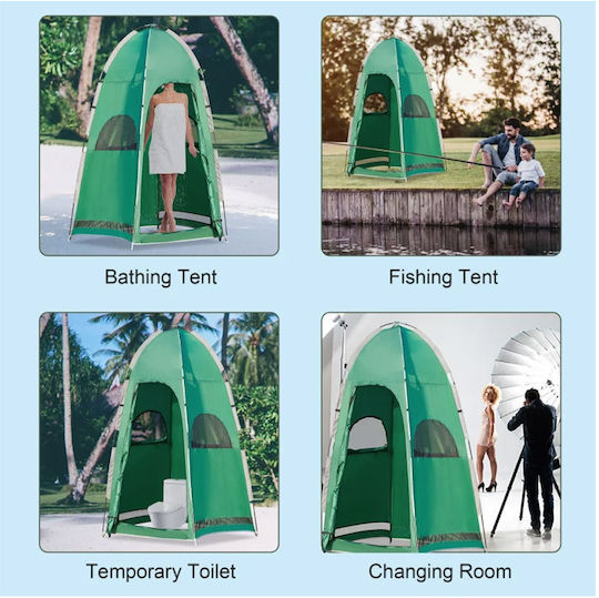 Outsunny Σκηνή Camping Τουαλέτας Πράσινη 122x122x213εκ.