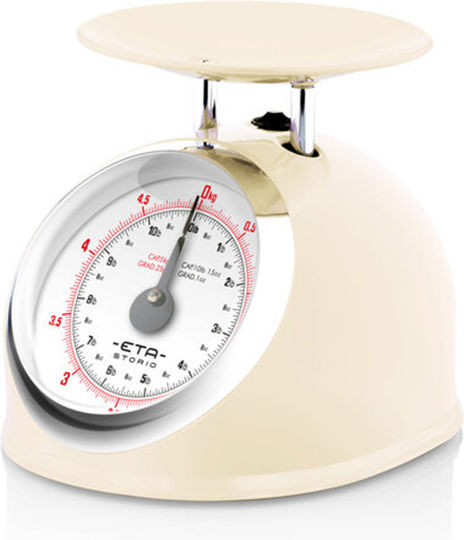 ETA Αναλογική Ζυγαριά Κουζίνας με Κάδο έως 5kg Μπεζ