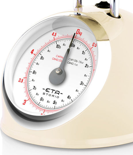 ETA Αναλογική Ζυγαριά Κουζίνας με Κάδο έως 5kg Μπεζ