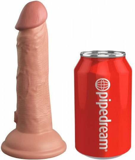 King Cock Dual Density Ρεαλιστικό Dildo με Βεντούζα Nude 15cm