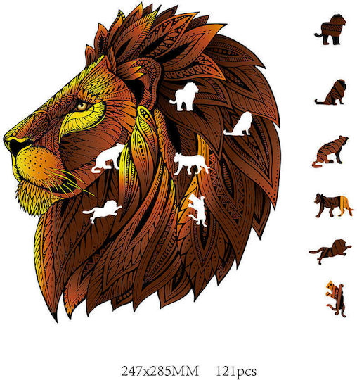 Lemnos Puzzle pentru Copii Lion pentru 7++ Ani 121buc Eureka