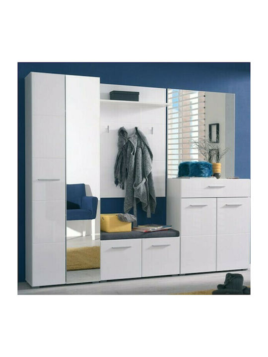 Beny CIV 760 Entry Furniture with Hanger White 76x25.5x114cm