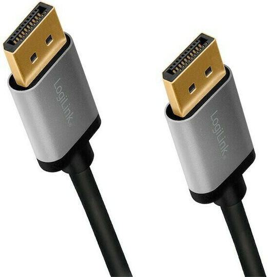 LogiLink Cable DisplayPort male - DisplayPort male 2m Μαύρο (CDA0101)