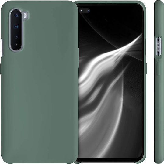 KWmobile Soft Flexible Umschlag Rückseite Silikon Forest Green (OnePlus Nord)