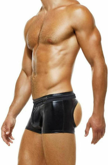 Modus Vivendi Latex Bottomless Boxer Black