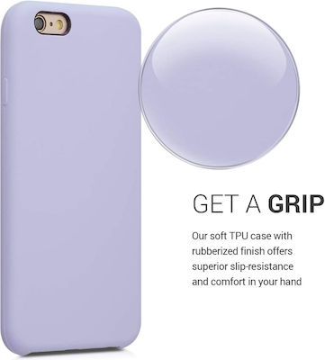 KWmobile Flexible Rubber Cover Umschlag Rückseite Silikon Light Lavender (iPhone 6/6s) 40223.139