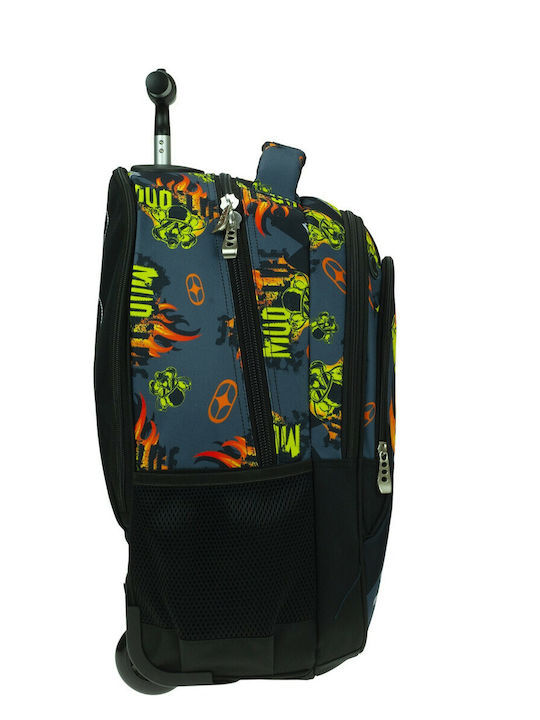 No Fear School Bag Trolley Elementary, Elementary Multicolour with Water Bottle Holder 30Liters