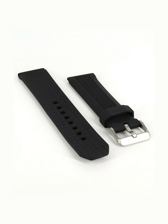 Tzevelion Gummi-Armband Schwarz 24mm