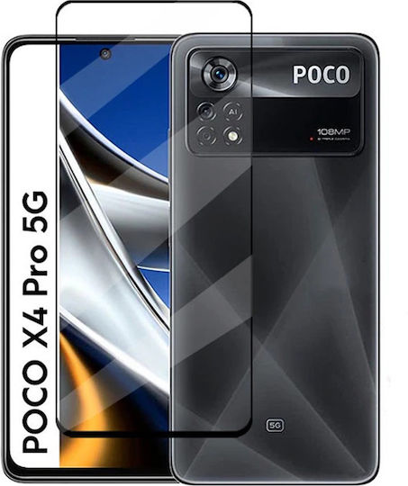 Full Glue Full Face Tempered Glass Black (Poco X4 Pro) TGPOCOX4BK