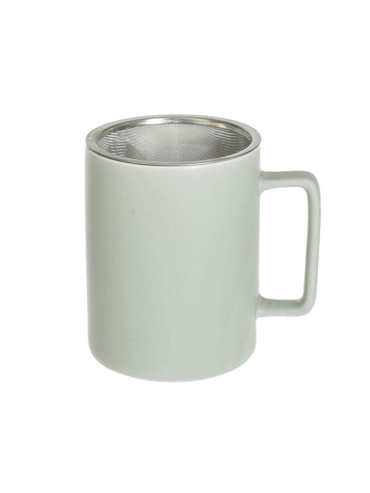 Atmosphera Tasse Keramik mit Deckel Veraman 400ml 1Stück