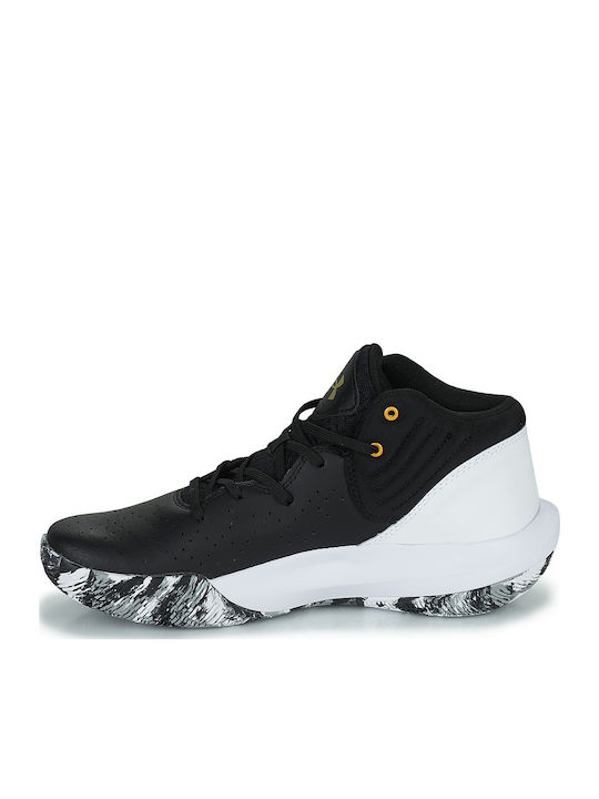 Jet 21 High Basketball Shoes Black / White / Metallic Gold
